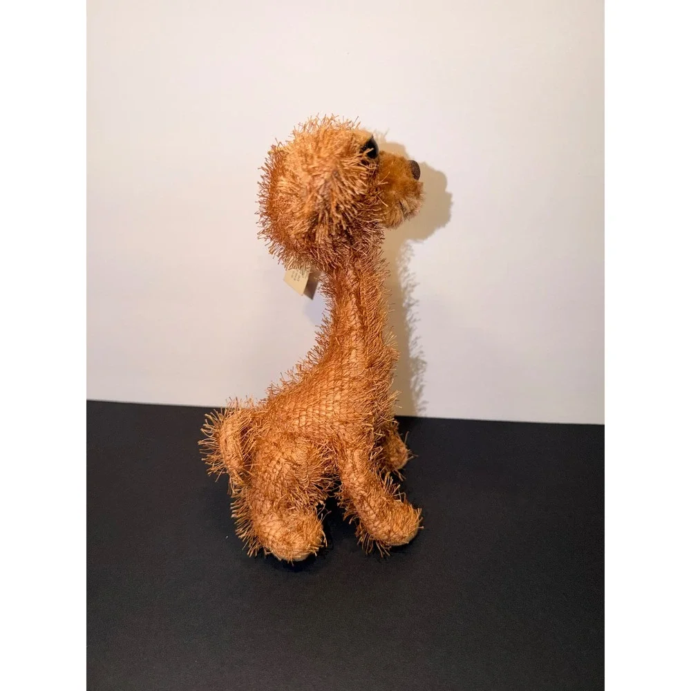 American Greetings Twisted Whiskers Long Neck Dog Plush Brown Shaggy 2005 NWT